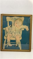 Framed picture of Child in Chair