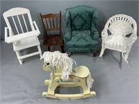 Doll Furniture Chairs & Rocking Horse