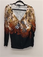 NEW KAKTUS FLOWERED CARDIGAN SIZE 1XL