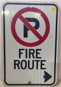 No Parking Fire Route Sign