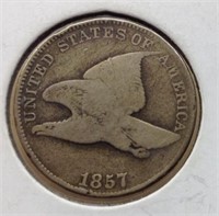 Of) better date 1857 flying eagle cent