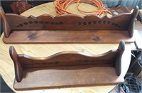 2 Solid Wood Decorative Shelves