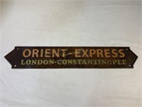 Cast Iron European Orient Express Sign