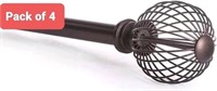 Pack of 4 curtain rods of Sheffield Home, AMG, and