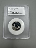 2003-S PCC PR69 Maine Washington Silver Quarter