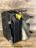 2 Metal Military Containers w/Mounting Bracket