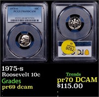 Proof PCGS 1975-s Roosevelt Dime 10c Graded pr69 d