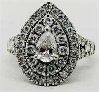 10KT WHITE GOLD 1.75 CT DIAMOND RING WITH