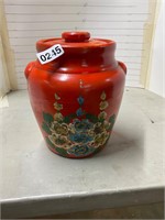 1930s Red Ransburg Cookie Jar