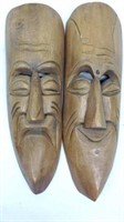 2 Wooden Mask Made In Mexico