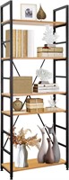 NovoDomus 5 Tier Adjustable Tall Bookshelf