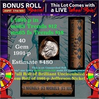 1-5 FREE BU Nickel rolls with win of this 1991-p S