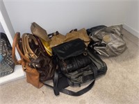 10 Bags, some leather purses
