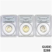 1976&1978 [3] Washington Silver Quarters PCGS