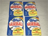 1986 Topps Baseball Cards LOT of 4 Unopened Pack