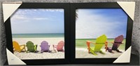 Relax On The Beach Pictures Framed in Black, Each