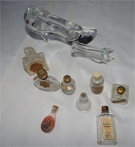 Antique Perfume Bottles and Glass Slippers