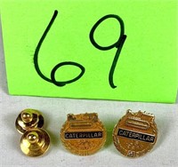 10K Gold Caterpiller Service Pins