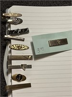 10 vintage tie clips