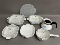 Collection of Corning Ware Casseroles and Kettle