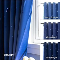 Anjee Kids Room Curtains with Laser Cutting Stars,