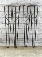 (4) Wrought Iron Table Legs
