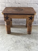 Rustic Texas Star End Table
