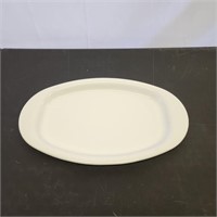 Corning platter, solid cream color