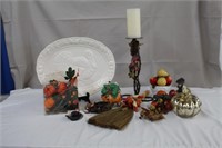 Halloween, fall decor, 18.25" platter, candle hold