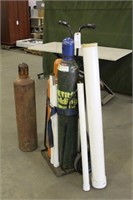 Torch Cart w/(3) Tanks & (4) Containers w/Welding