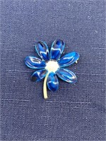Blue Flower brooch