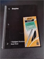 Graph Ruled Notebook with Pens