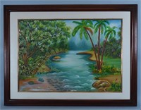 Beautiful Oil on Canvas Painting - Lagoon