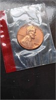 Uncirculated 1968-D Lincoln Penny In Mint Cello