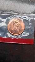 Uncirculated 1973-D Lincoln Penny In Mint Cello