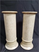 Pair of composite Stonewel Interiors columns