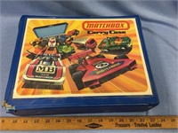 Matchbox carrying case full of die cast cars   (5)