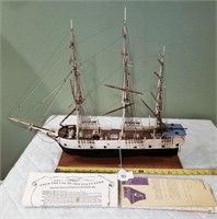Large Wood Revell Ship Model with Books