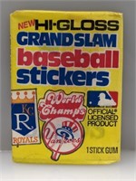 1978 Fleer Hi-Gloss Grand Slam Stickers Pack