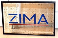 ZIMA Advertising Mirror Wood Beveled Glass
