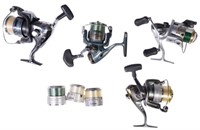 (4) SHIMANO & DAIWA FISHING SPINNING REELS