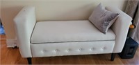 Upholstered bench 52  in long with storage