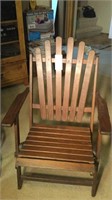 Wooden Adirondack type chair
