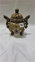 Early brass Chinese incense burner