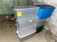 7 Empty Plastic Totes - in good condition