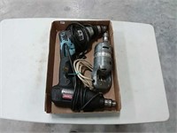 assortment of electric drills
