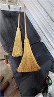 Two hand Woven Brooms