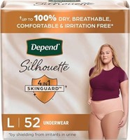 52-Pk Depend Silhouette Adult Incontinence