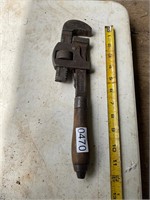 Stillson Merit Wooden Handle Pipe Wrench