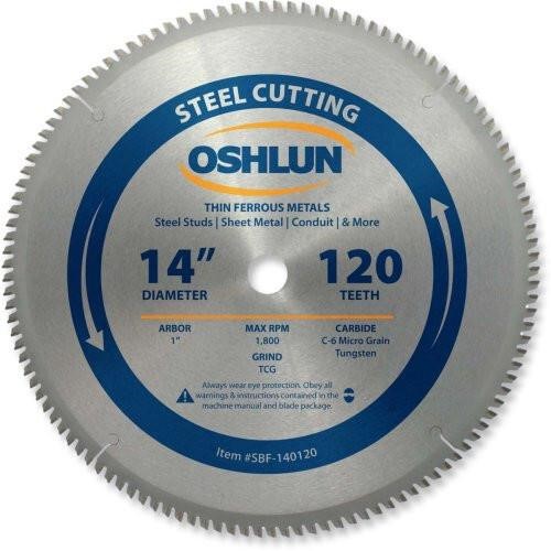 Oshlun SBF-140120 14-Inch 120 Tooth TCG Saw Blade